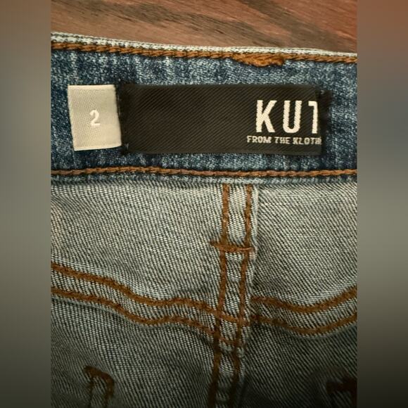 Kut from the Kloth Connie Hi-Low Skirt Jean Denim Skirt Size 2 - Picture 9 of 11